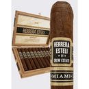 Coffee-infused Herrera Esteli Miami Toro Especial cigar with rich wrapper and detailed band, showcasing premium craftsmanship.