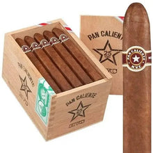 Load image into Gallery viewer, HVC Havana City Pan Caliente Robusto medium flavored cigars, tightly packed with dark brown wrapper and cigar band.
