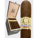 Insidious Asylum Maduro 652 Toro sweet-flavored cigar, premium cigar with dark Maduro wrapper, displayed on a wooden surface.