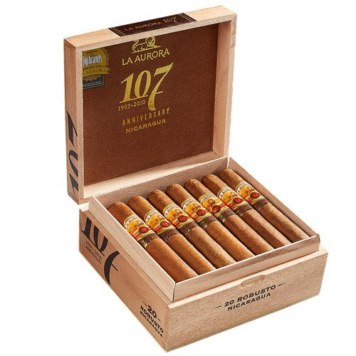 La Aurora 107 Nicaragua Robusto Medium Flavored Cigars Boston's Cigar Shop