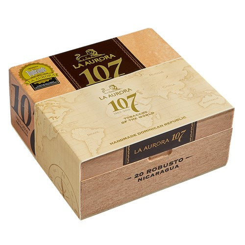 La Aurora 107 Nicaragua Robusto Medium Flavored Cigars Boston's Cigar Shop