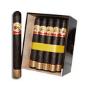 Full-flavored La Gloria Cubana Serie R No. 7 Maduro Gordo cigar resting in a box, showcasing its dark, rich wrapper and premium quality.