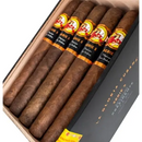 Full-flavored La Gloria Cubana Serie S Robusto Presidente cigar displayed on a wooden surface.