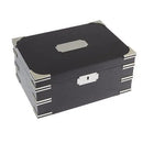 Large Ironsides Cigar Humidor by Boston's Cigar Shop, showcasing a spacious wooden storage box for cigars.