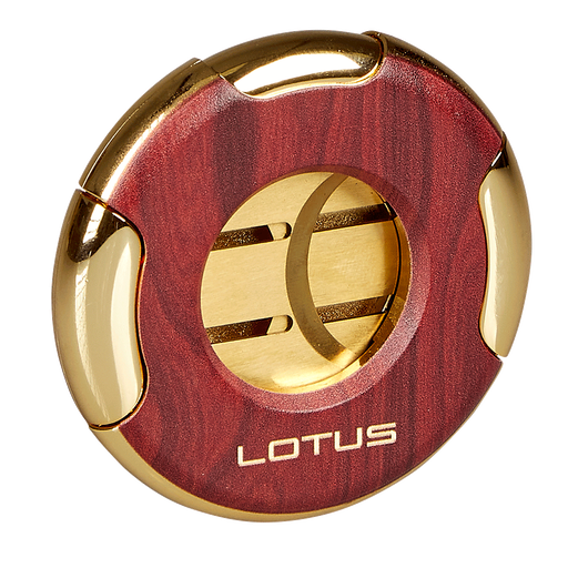Lotus Meteor 64 Ring Gauge Cutter Gold & Mahogany Cigar Cutter Boston's Cigar Shop
