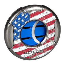 Load image into Gallery viewer, Lotus Meteor 64 Ring Gauge Cutter US Flag - Bosstyles Boston's Cigar ShopLotus Meteor 64 Ring Gauge Cutter US Flag
