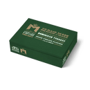 M Flavors by Macanudo Irish Cream Whisky Robusto sweet flavored cigar, showcasing dark brown wrapper and band with branding details.
