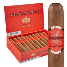 Load image into Gallery viewer, Medium flavored Macanudo Inspirado Orange Gigante cigars with dark brown wrappers, displayed in a box.

