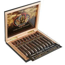 Medium flavor Man O' War Dark Aged Maduro Salomon cigar with dark, aged wrapper and rich tobacco visible in the image.