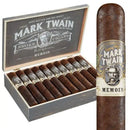 Medium flavored cigars from Mark Twain Memoir No. 2 Gordo line, displayed in packaging with branding details.