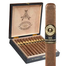 Montecristo 1935 Anniversary Nicaragua Pressed Churchill cigar, medium flavored, displayed in a box next to other cigars.