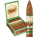 New World Cameroon by AJ Fernandez torpedo cigar, medium flavor, displayed on a wooden surface with cigar band visible.