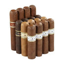 Assorted Nub 16-Cigar Collection sampler with various cigars displayed, showcasing premium cigar brands and packaging.
