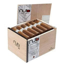 Oliva Nub 460 Cameroon Gordo medium-flavored cigar resting in a box, showcasing the cigar's wrapper and size details.