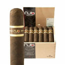Full-flavored Nub by Oliva 460 Maduro Gordo cigar with dark wrapper and rounded shape, displayed on a wooden surface.