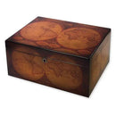Old World Antique Cigar Humidor from Boston's Cigar Shop, showcasing intricate wood design and vintage craftsmanship.