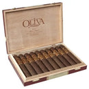 Oliva Serie V Maduro Torpedo full-flavored cigar displayed in close-up, showcasing the dark, oily wrapper and torpedo shape.