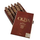 Oliva Serie V sampler box with full-flavored cigars from Boston's Cigar Shop, showcasing a selection of premium cigars.