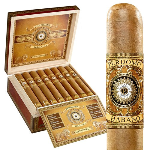 Perdomo Habano Bourbon Barrel-Aged Connecticut Churchill Mild Flavor Cigar Boston's Cigar Shop