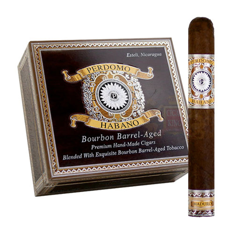 Perdomo Habano Bourbon Barrel-Aged Maduro Churchill Coffee Infused Boston's Cigar Shop