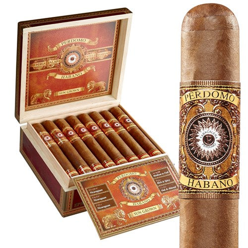 Perdomo Habano Bourbon Barrel-Aged Sun Grown Churchill Medium Flavored Cigars Boston's Cigar Shop