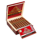 Box-pressed Sun Grown Perdomo Reserve 10th Anniversary torpedo cigar with sweet flavor, displayed in a box.