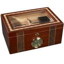 Wooden Presidente cigar humidor from Boston's Cigar Shop, featuring a sleek design and a secure lid for storing premium cigars.