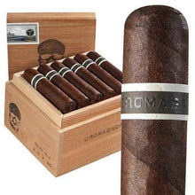Load image into Gallery viewer, Full flavored RoMa Craft CroMagnon Mode 5 Short Perfecto cigar, showcasing its rich wrapper and compact shape.
