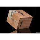 Sweet flavored RoMa Craft Intemperance BA XXI Breach of the Peace Robusto Extra cigar with detailed wrapper and band, displayed on a dark background.