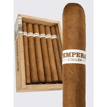 Load image into Gallery viewer, RoMa Craft Intemperance EC XVIII Charity Petito mild flavor cigar with detailed wrapper and band, showcasing craftsmanship and branding.
