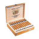 Romeo y Julieta Aniversario Robusto Connecticut cigar with medium flavor, displayed in a close-up shot showing the cigar's wrapper.