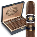 Romeo y Julieta Media Noche Toro medium flavored cigars with dark wrapper, displayed on a wooden surface.