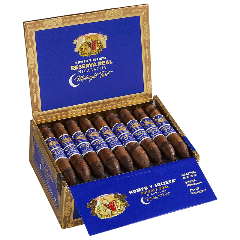 Romeo Y Julieta Reserva Real Nicaragua Midnight Twist Love Story Corona Medium Flavored Cigars Boston's Cigar Shop