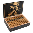 Medium flavored Room101 Johnny Tobacconaut Perfecto cigar from Boston's Cigar Shop, showcasing its smooth, rounded shape and detailed band.