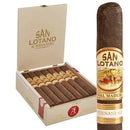 Coffee-infused San Lotano Oval Maduro Churchill cigar with dark, oily wrapper and complex flavor profile.