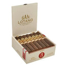 Coffee-infused San Lotano Oval Maduro Toro cigar with dark, oily wrapper, showcasing its rich, textured surface.
