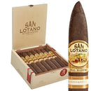 Coffee-infused San Lotano Oval Maduro Torpedo cigar with dark Maduro wrapper, displayed on a neutral background.