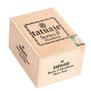 Medium flavored Tatuaje Series P Honduras Short Robusto cigar with dark wrapper and detailed band, displayed on a wooden surface.