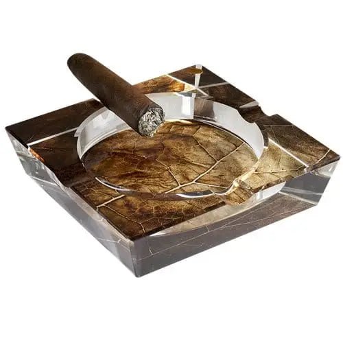 Tobacco Leaf Crystal Premium Ashtray