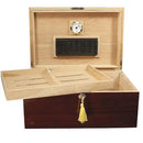 Tuscany Cherry Cigar Humidor from Boston's Cigar Shop, wooden cigar storage box with cherry finish and interior humidor features.