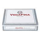VegaFina Robusto medium-flavored cigars with dark brown wrapper and gold band, displayed on a wooden surface.