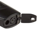 Black Vertigo Big Buddha table cigar lighter with ergonomic design, perfect for lighting cigars comfortably.
