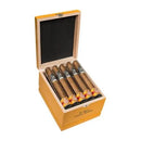 Victor Sinclair Shots Corona Cherry Brandy Tubos, sweet flavored cigar in a foil wrapper, displayed with cherry branding and packaging.