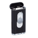Xikar Hedron Lighter Black Chrome Cigar Lighter Boston's Cigar Shop