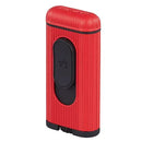 Xikar Hedron Lighter Black Red Cigar Lighter Boston's Cigar Shop