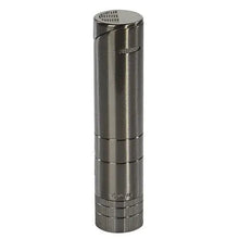 Load image into Gallery viewer, Gun metal Xikar Turrim double cigar lighter with sleek design, dual flame ignition, and ergonomic grip.
