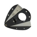 Black Xikar Xi1 cigar cutter with stainless steel blades, compact and ergonomic, designed for precise cigar cutting.