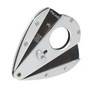 Silver Xikar Xi1 cigar cutter with black blades, compact and precise, shown on a clean background.