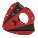 Red Xikar Xi1 premium cigar cutter with stainless steel blades and ergonomic design, perfect for precise cigar cutting.