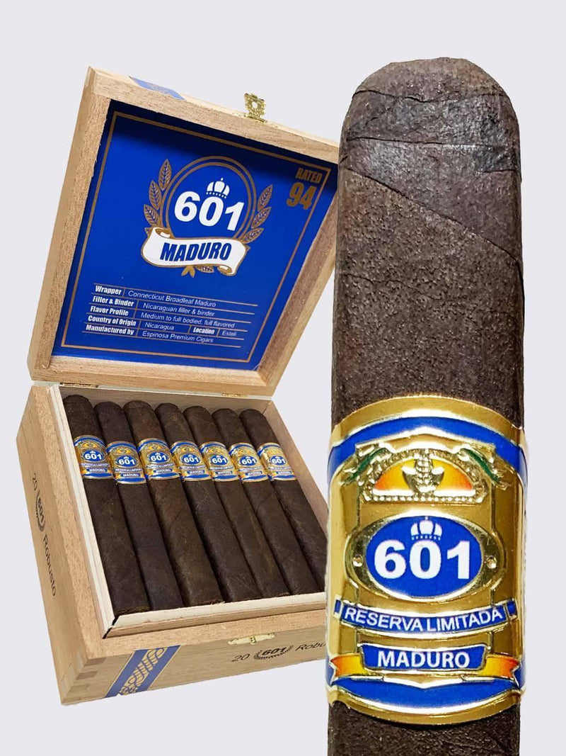 601 Serie Blue Box-Pressed Maduro Robusto Medium Flavored Cigars Boston's Cigar Shop